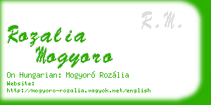 rozalia mogyoro business card