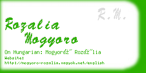 rozalia mogyoro business card